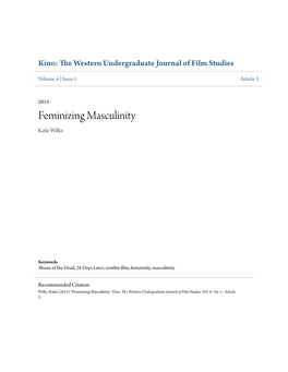 Feminizing Masculinity Katie Wilks