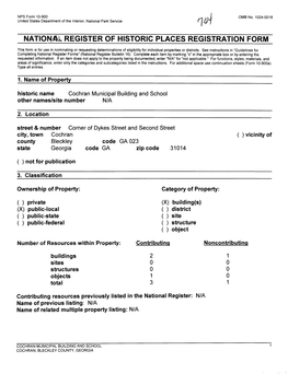 National Register of Historic Places Registration Form