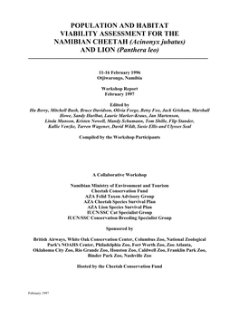 Namibian Cheetah & Lion PHVA Final Report.7.0.Pdf