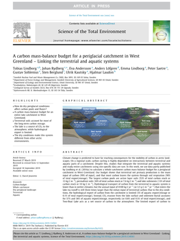 A Carbon Mass-Balance Budget for a Periglacial Catchment In