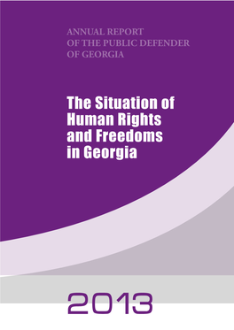 The Situation of Human Rights and Freedoms in Georgia