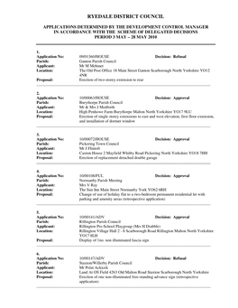 Delegated List , Item 18. PDF 47 KB