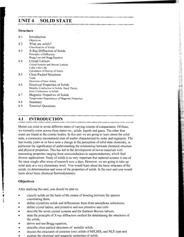 Unit 4 Solid State