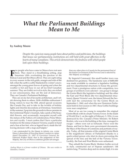 What the Parliament Buildings Mean to Me