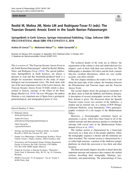 Reolid M, Molina JM, Nieto LM and Rodriguez-Tovar FJ (Eds): the Toarcian Oceanic Anoxic Event in the South Iberian Palaeomargin