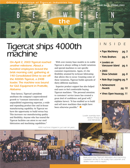 Tigercat Ships 4000Th Machine