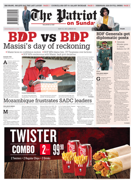 Masisi's Day of Reckoning