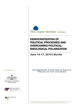Democratization of Political Processes and Overcoming Political- Ideological Polarization