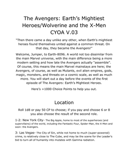 Earth's Mightiest Heroes/Wolverine and the X-Men CYOA V.03