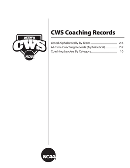 CWS Coaching Records