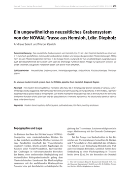 Ein Ungewöhnliches Neuzeitliches Grabensystem Von Der NOWAL-Trasse Aus Hemsloh, Ldkr