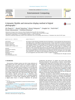 A Dynamic Flexible and Interactive Display Method of Digital Photographs