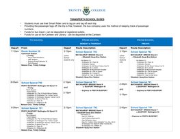 Transperth School Buses to and from Trinity College