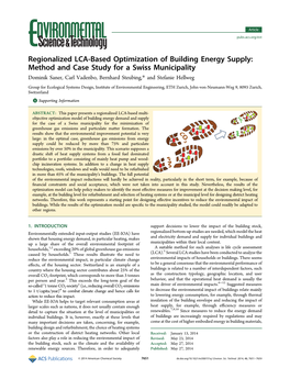 Regionalized LCA-Based Optimization of Building Energy