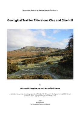 A Geological Guide to Titterstone Clee and Clee Hill