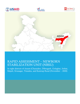 Rapid Assessment – Newborn Stabilization Unit (Nbsu)