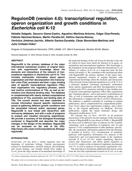 Nucleic Acids Research, 2004, Vol