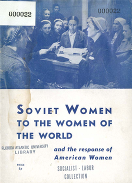 Soviet Women to the Women of the World