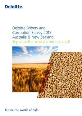 Deloitte Bribery and Corruption Survey 2015 Australia & New