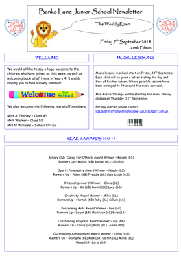 Banks Lane Junior School Newsletter