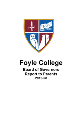 Foyle College Board of Governors Report to Parents 2019-20