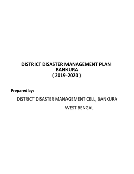 District Disaster Management Plan Bankura ( 2019-2020 )