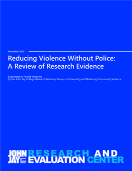 Reducing Violence Without Police: a Review of Research Evidence