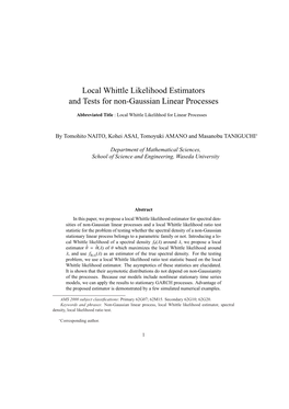 Local Whittle Likelihood Estimators and Tests for Non-Gaussian Linear Processes