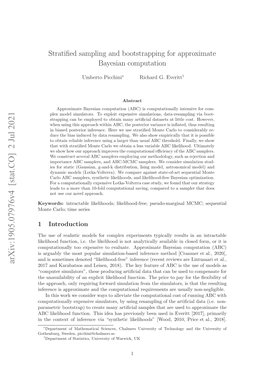 Stratified Sampling and Bootstrapping for Approximate Bayesian