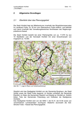 2 Allgemeine Grundlagen 2.1 Überblick Über Das Planungsgebiet