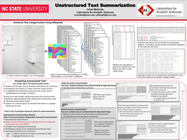 Unstructured Text Summarization Initial Methods Laboratory for Analytic Sciences Ccumbee@Ncsu.Edu, Ptlaughl@Ncsu.Edu