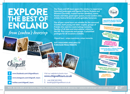 EXPLORE Forests and Lakes, Great Open Spaces, Iconic London Sites, Artistic Festive Bristol and Unforgettable Somerset