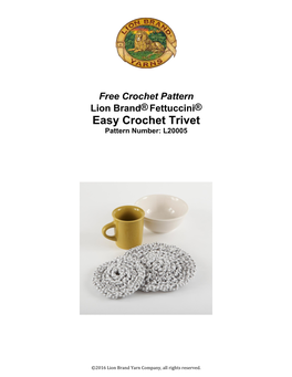 Easy Crochet Trivet Pattern Number: L20005