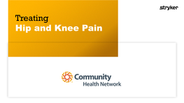 Treating Hip and Knee Pain Topics