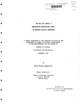 Wedgeworth BS 1985 Thesis.Pdf