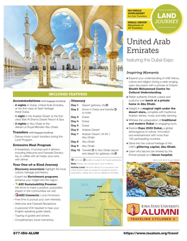 United Arab Emirates Featuring the Dubai Expo