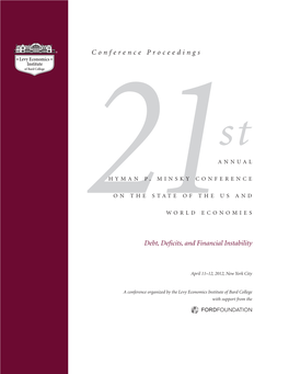 Conference Proceedings Debt, Deficits, and Financial Instability