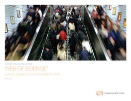 Web of Science SSCI Source Publication List 2014