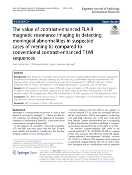 The Value of Contrast-Enhanced FLAIR Magnetic Resonance Imaging In