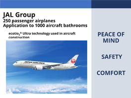 JAL Group 250 Passenger Airplanes Application to 1000 Aircraft Bathrooms