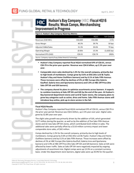 Hudson's Bay Company (HBC) Fiscal 4Q16 Results