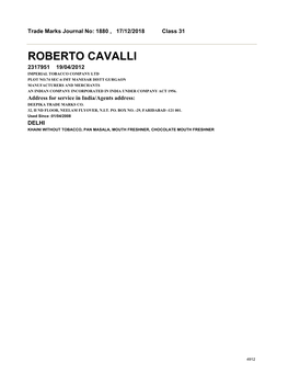 Roberto Cavalli