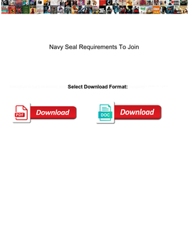 Navy Seal Requirements to Join Need