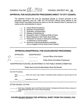 COUNCIL FILE NO. 0&- Iq ):;2- COUNCIL DISTRICT NO