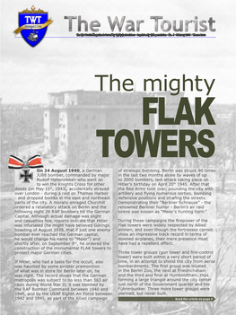 The Mighty FLAK TOWERS on 24 August 1940, a German of Strategic Bombing