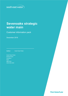 Sevenoaks Strategic Water Main