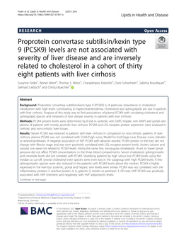 Proprotein Convertase Subtilisin/Kexin Type 9 (PCSK9) Levels Are Not