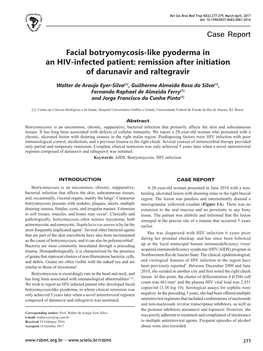 Facial Botryomycosis-Like Pyoderma in an HIV-Infected Patient: Remission After Initiation of Darunavir and Raltegravir