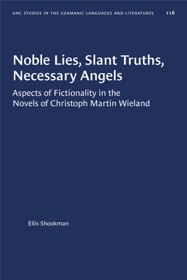 Fictionality, Wieland, and the Eighteenth• Century German Novel 1