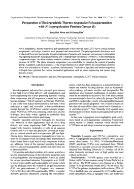 Preparation Ofbiodegradable Thermo-Responsive Polyaspartamides